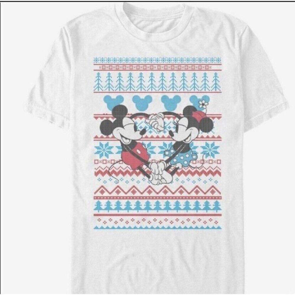 Disney Mickey Mouse & Minnie Fair Isle Sweater Tee